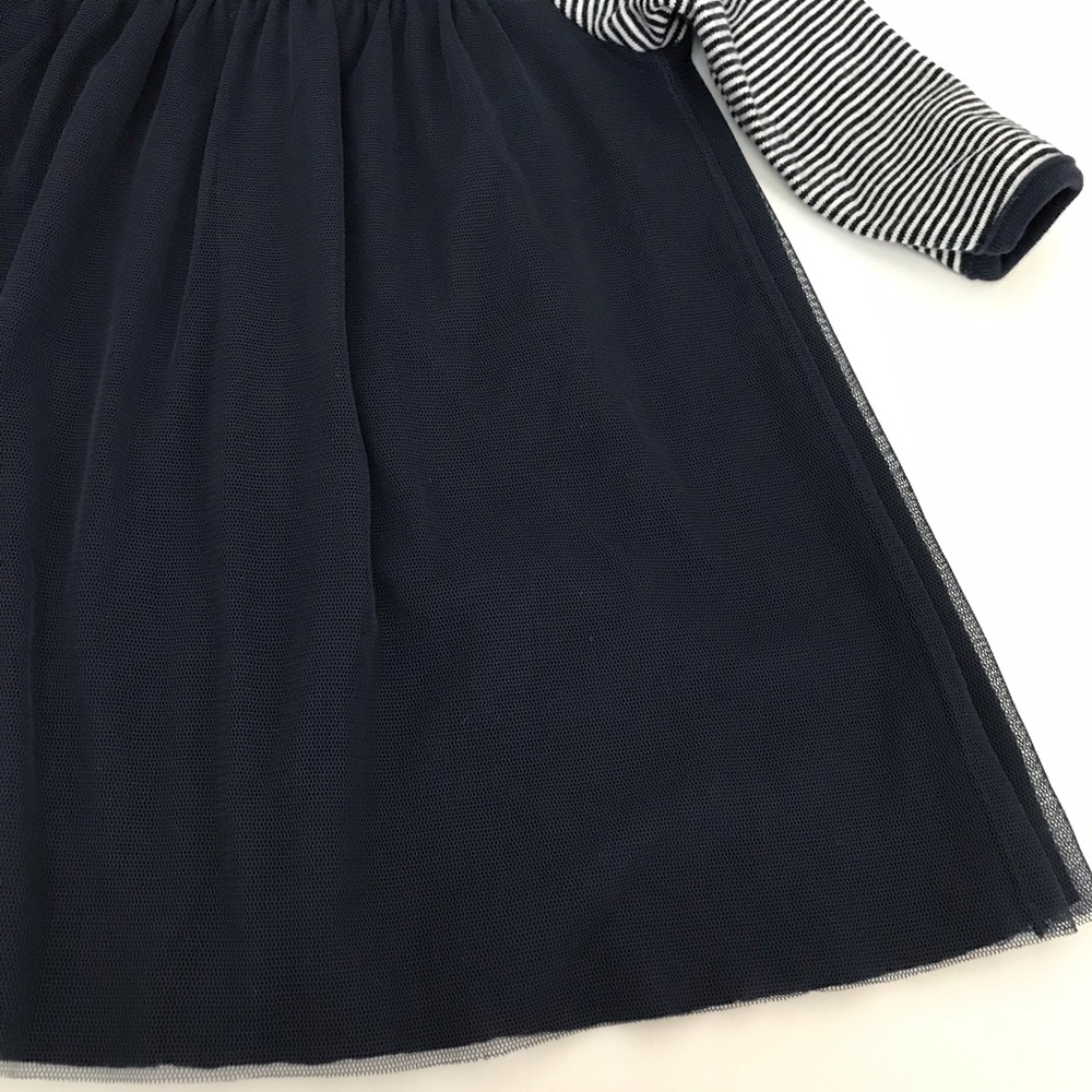 Petit Bateau Navy Tulle & Cotton Dress - Picture 3 of 4